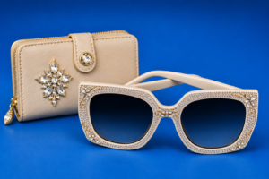 purse and sunglasses