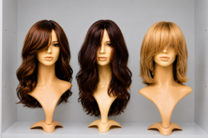 3 wig mannequins